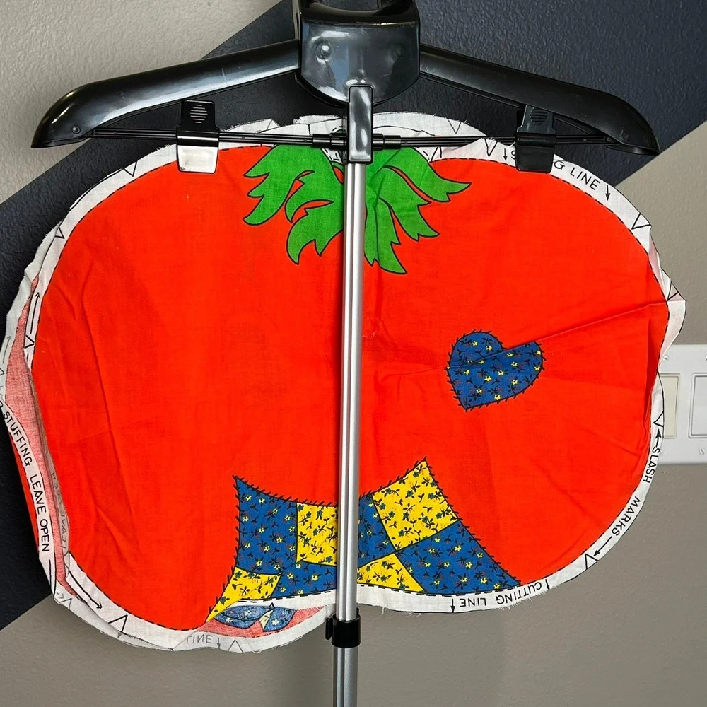 Vintage‎ Tomato Character Fabric Panel Cut Sew Pillow Craft 90s